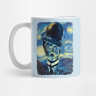 Charlie Chaplin Van Gogh Style Mug